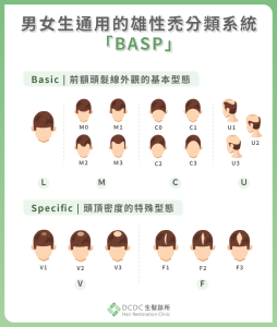 男女生雄性禿通用的雄性禿治療分歧系統BASP